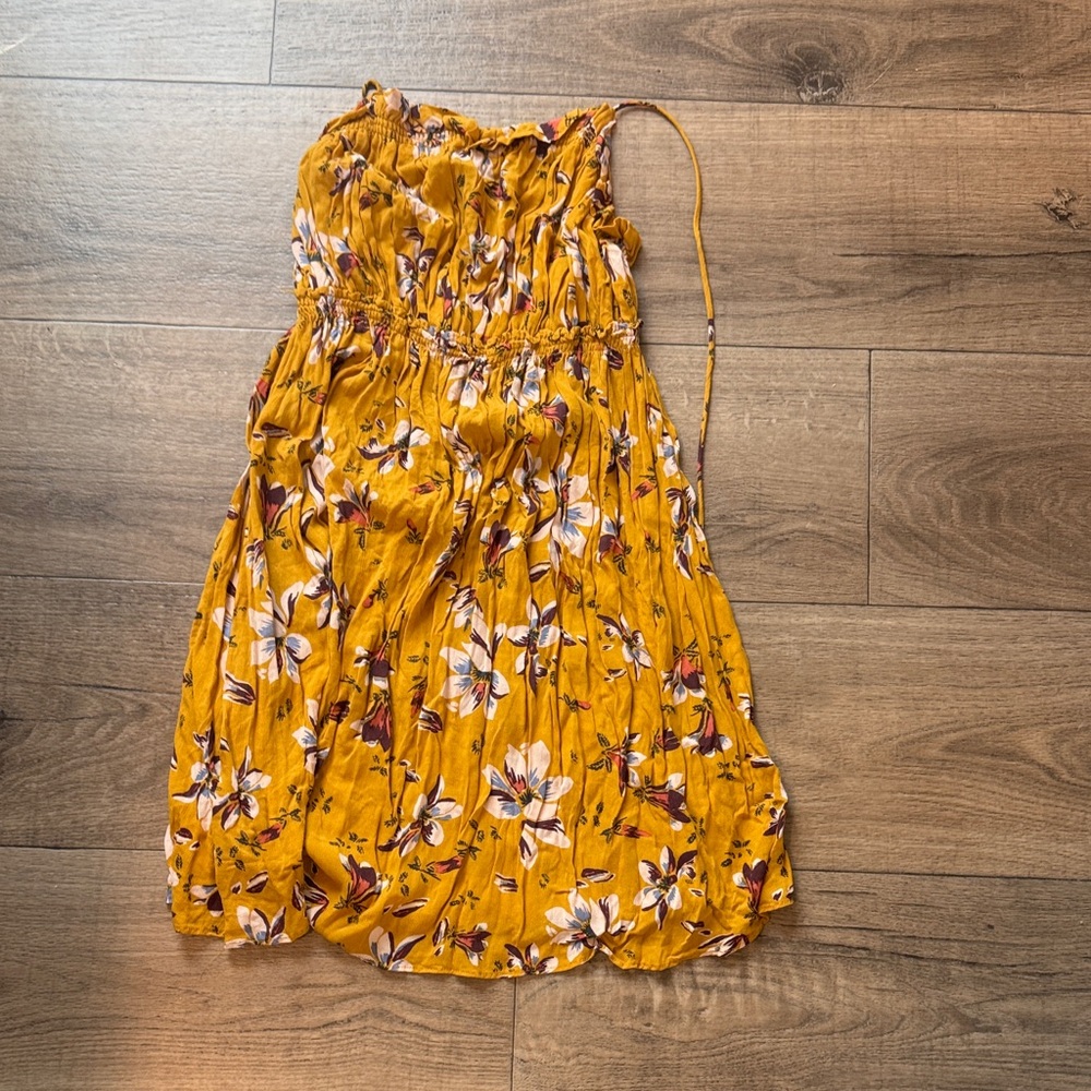Free People Mustard Floral Dress